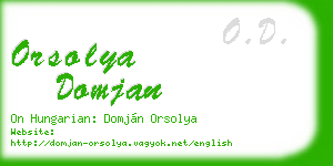 orsolya domjan business card